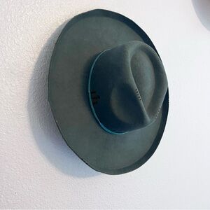 Custom Burned felt hat Size L